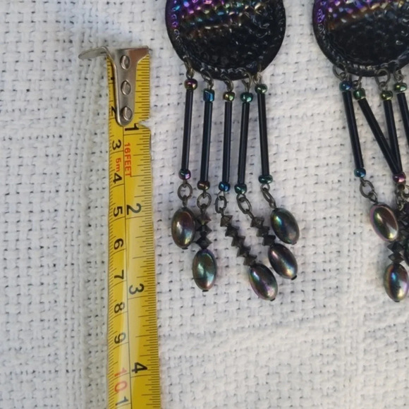 Vintage oxidized metal.earrings‎ - Picture 5 of 6